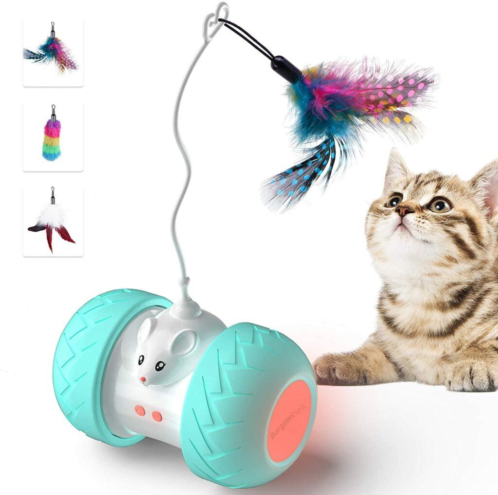 Voiture electrique jouet pour chat