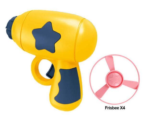 jouet jaune frisbee chat