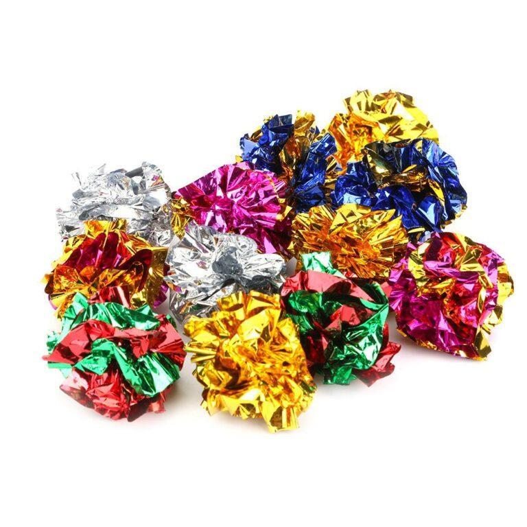 Boules de craquelures colorées pour chat